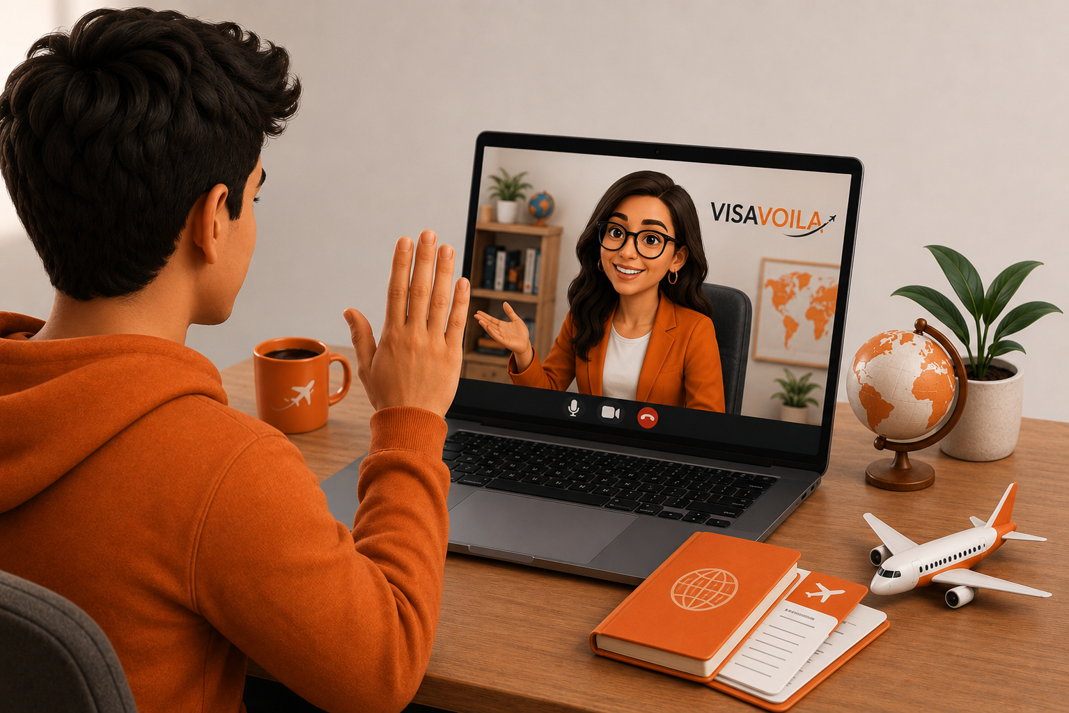 Online video consultation with a visa adviser